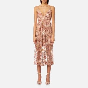 NWT For Love and Lemons Botanic Midi in Nude (XS)